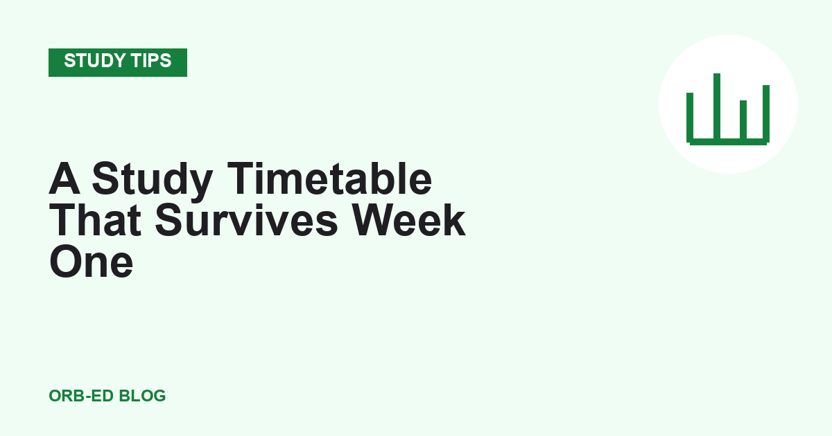 Building a study timetable that works